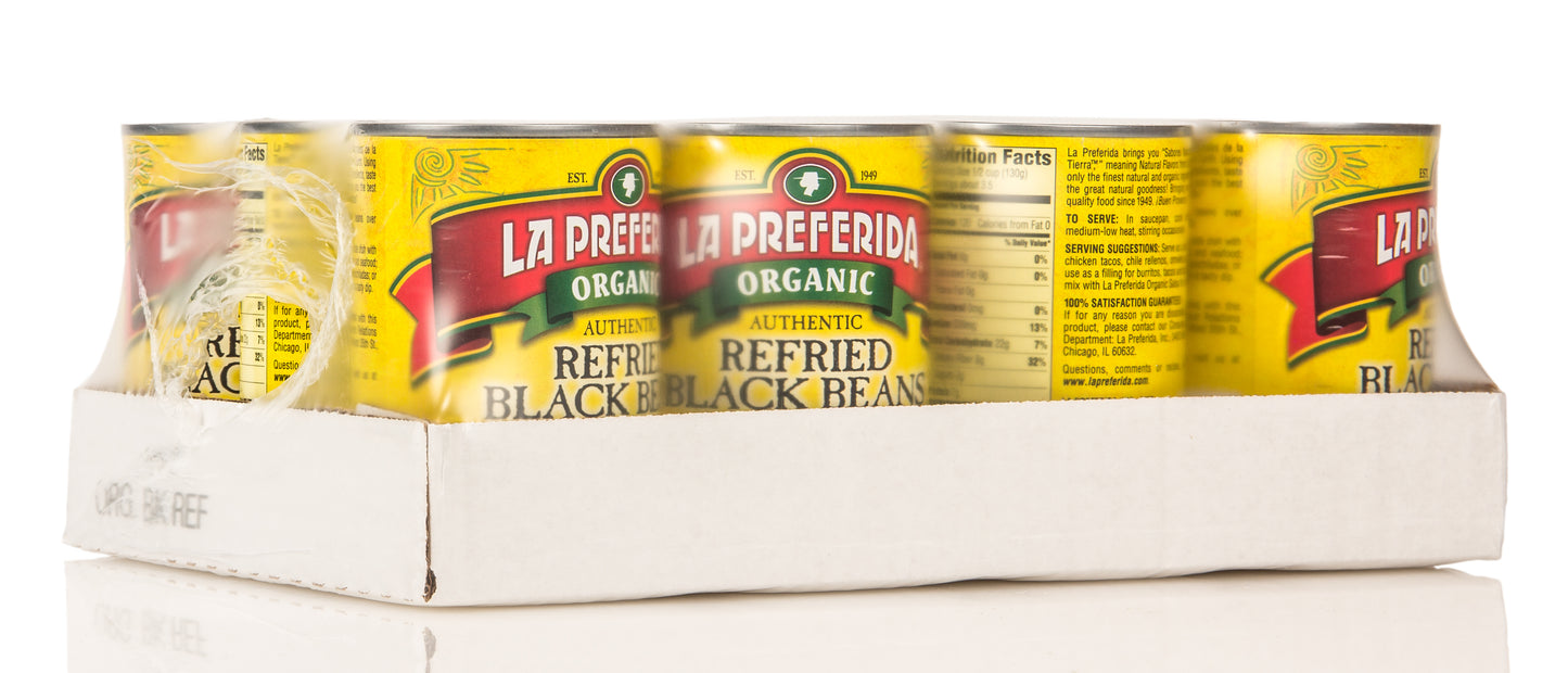 Authentic Refried Black Beans, Organic