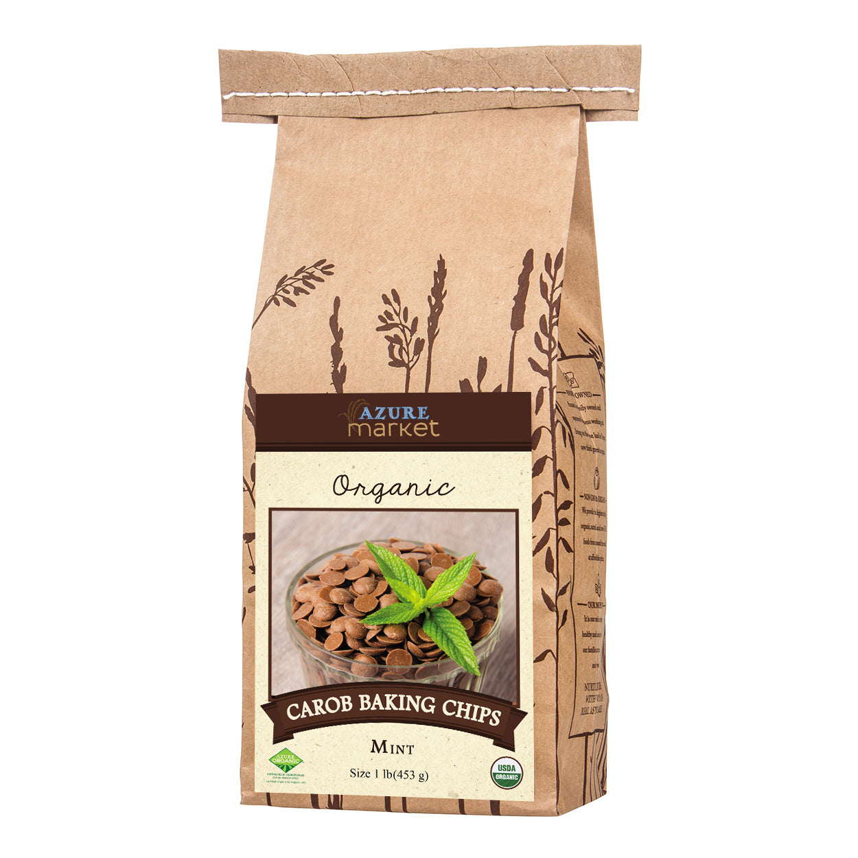 Carob Baking Chips, Mint, Organic