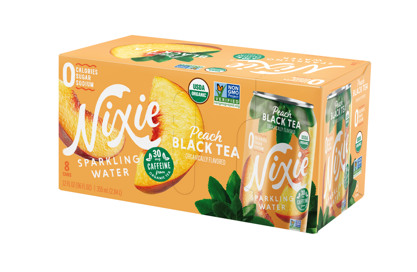 Sparkling Water, Peach Black Tea, Organic
