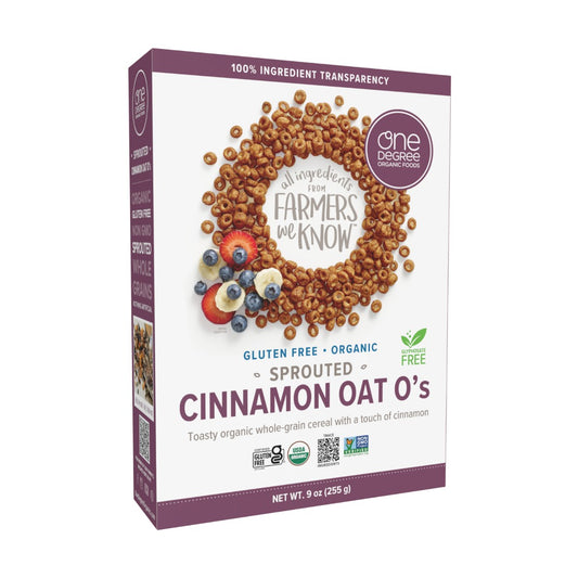 Sprouted Cereal, Cinnamon Oat O's, Organic