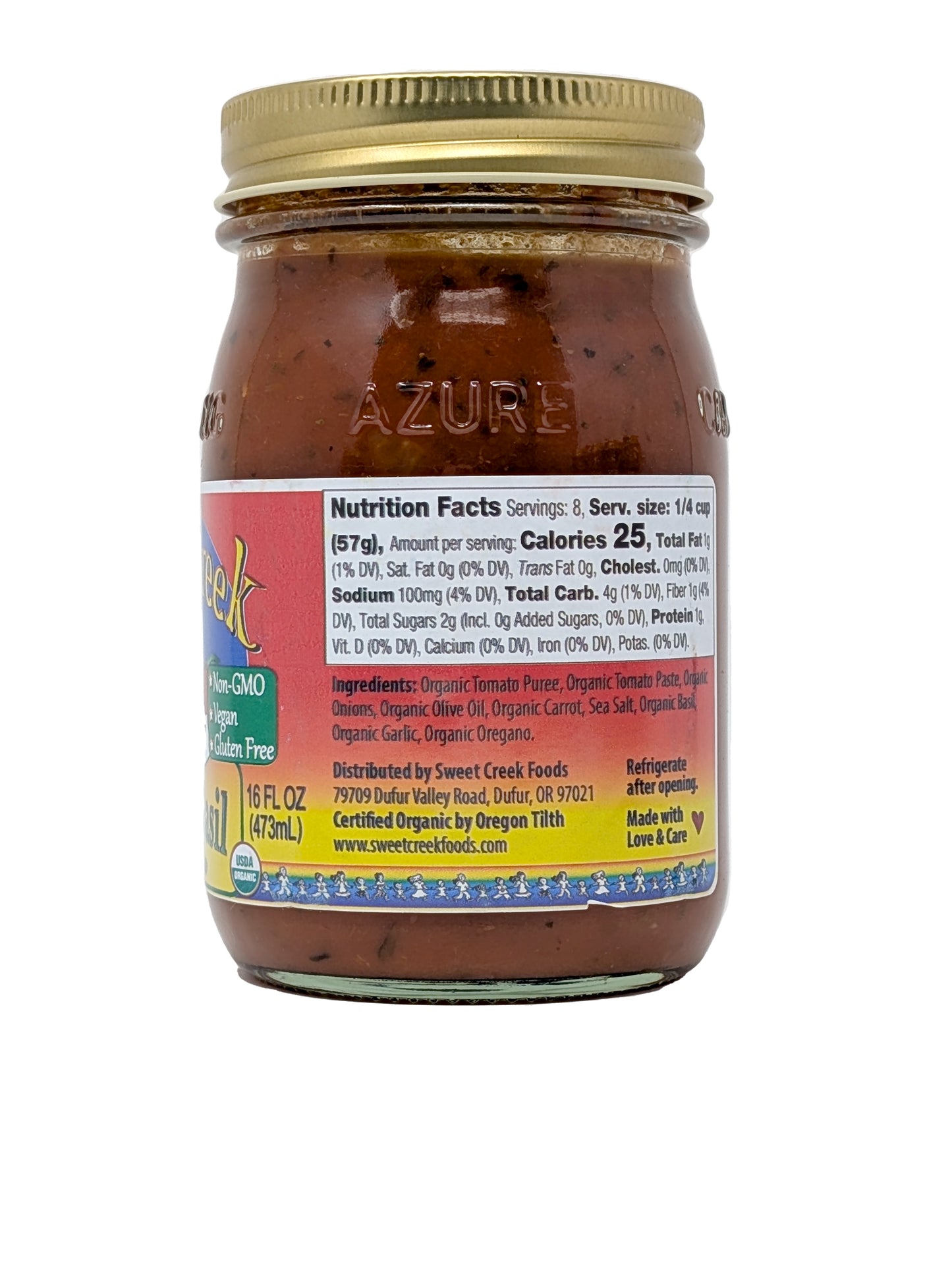 Tomato Sauce, Tomato Basil, Organic