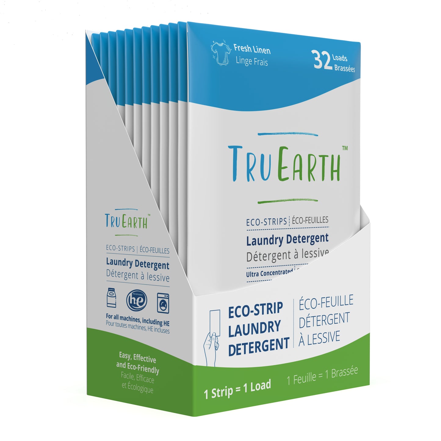 Laundry Detergent Eco-Strips, Fresh Linen