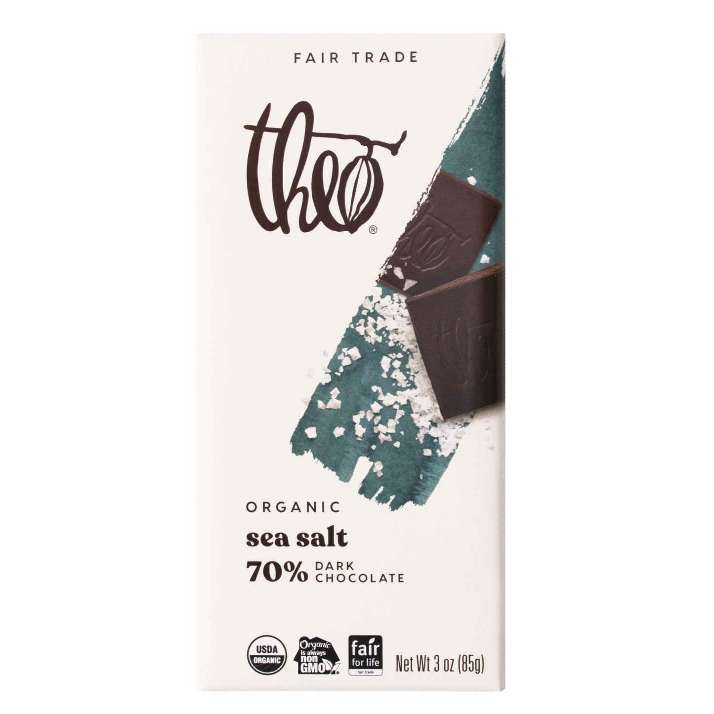 Chocolate Bar, Sea Salt, Dark, 70%, Organic