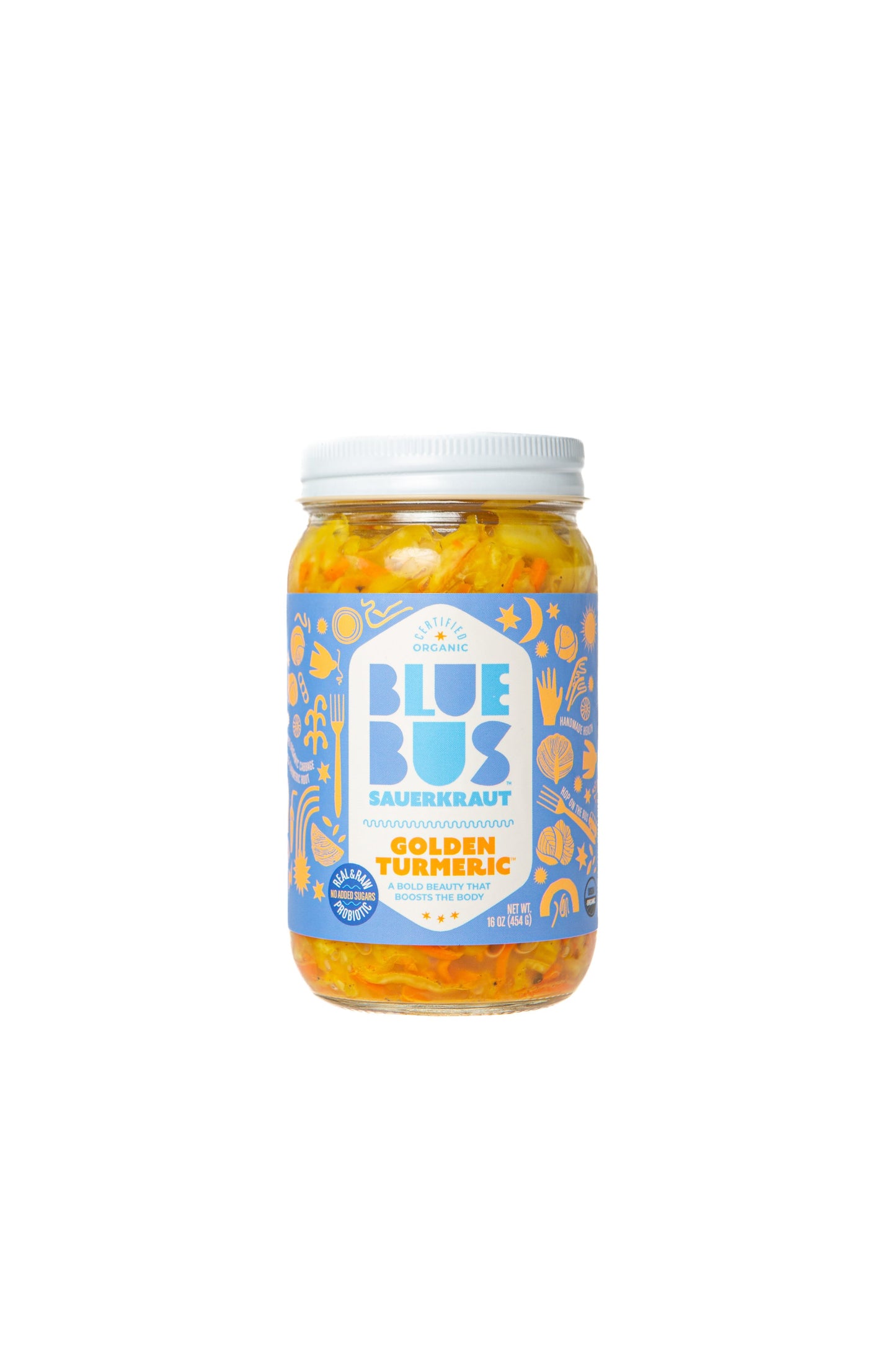 Sauerkraut, Golden Turmeric, Organic