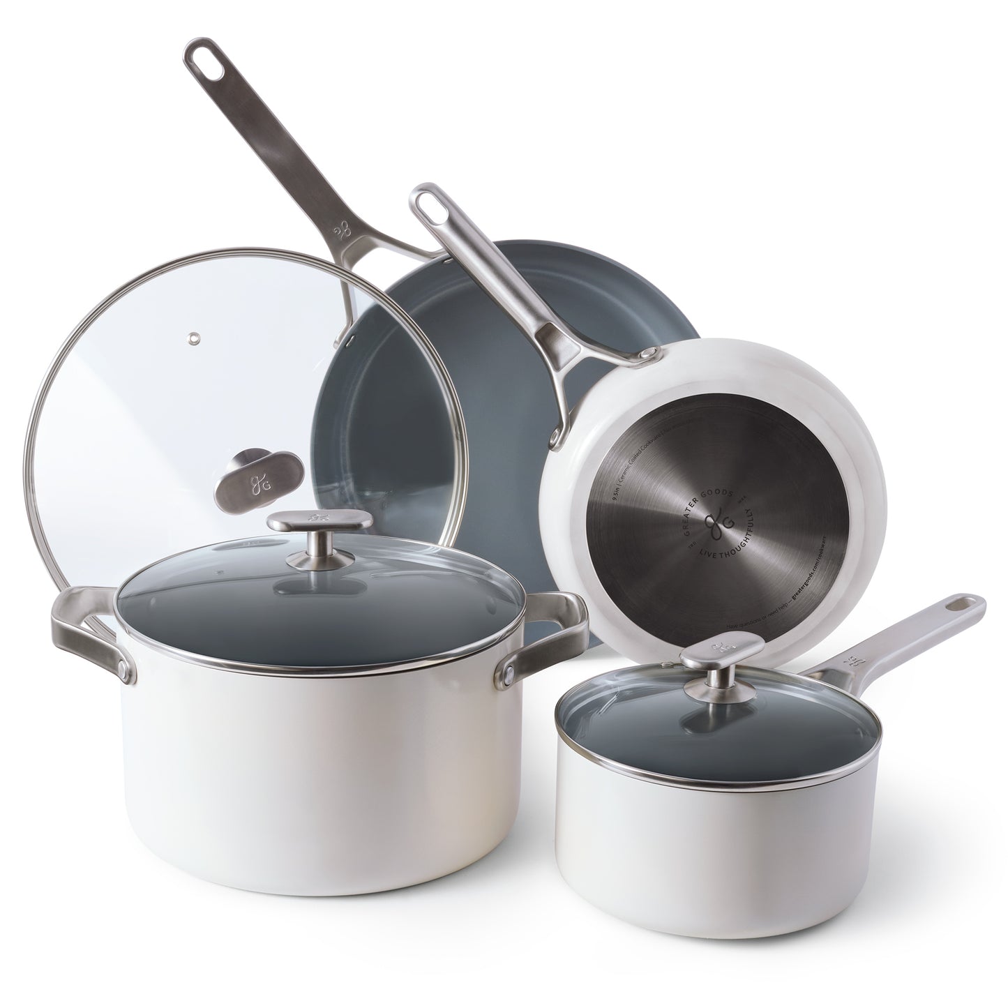 Cookware Set, 10 Piece, Birch White