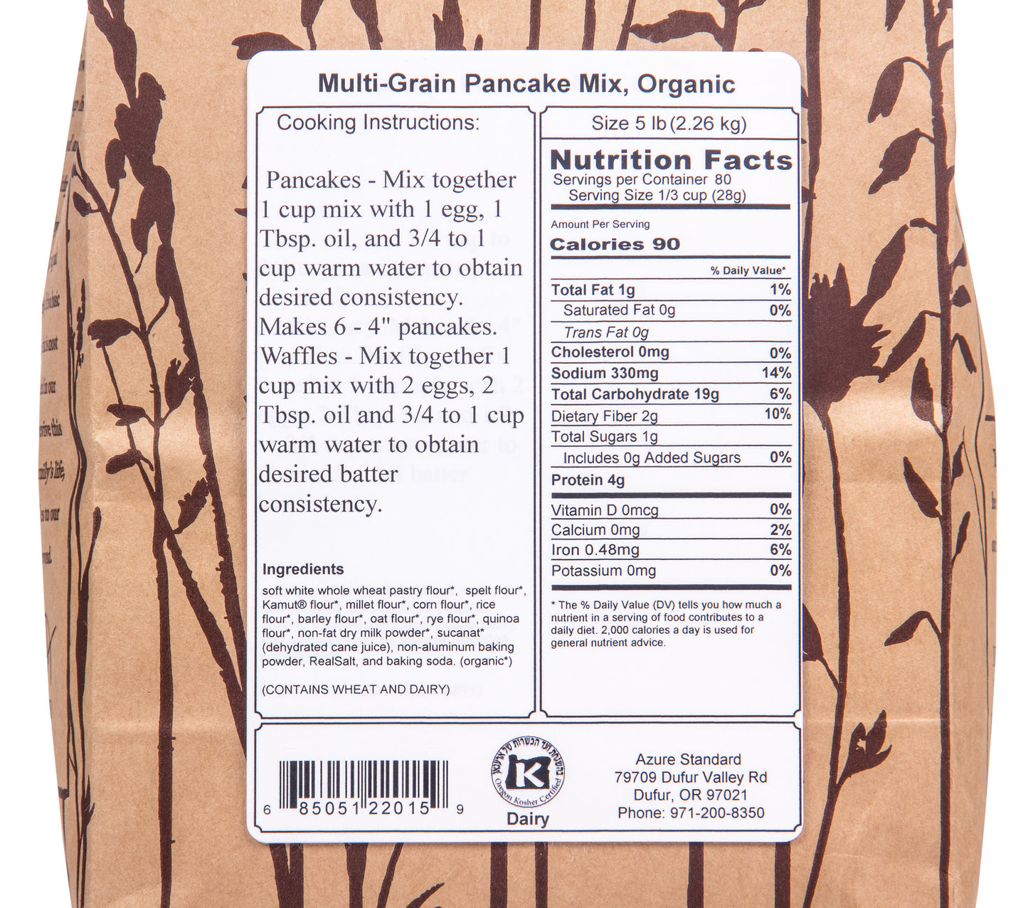 Multi-Grain Pancake Mix, Organic