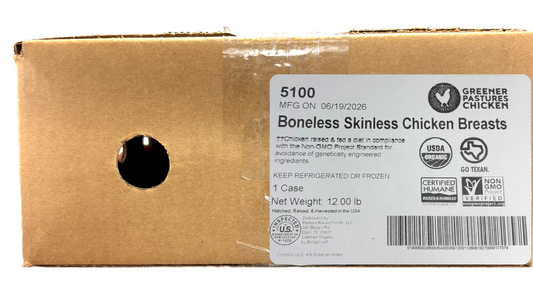 Chicken Breast, Boneless & Skinless, Pasture Raised, Frozen Regenerative Organic, Random Weight