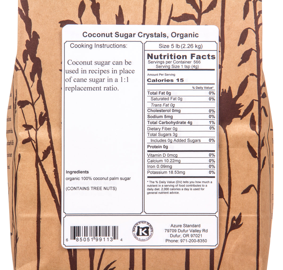 Coconut Sugar Crystals, Organic