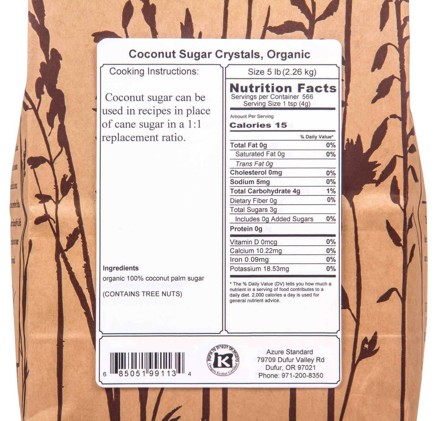 Coconut Sugar Crystals, Organic
