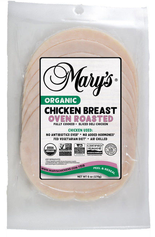 Oven Roasted Chicken Breast, Sliced, Frozen, Organic