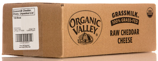 Cheddar Cheese, Sharp, Raw, Grassmilk, Organic