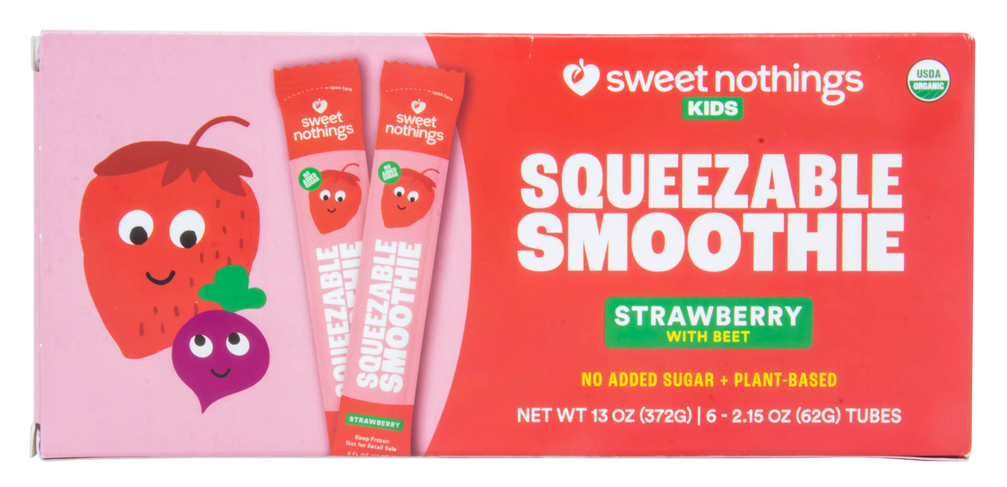 KIDS Squeezable Smoothie, Strawberry with Beet, Organic