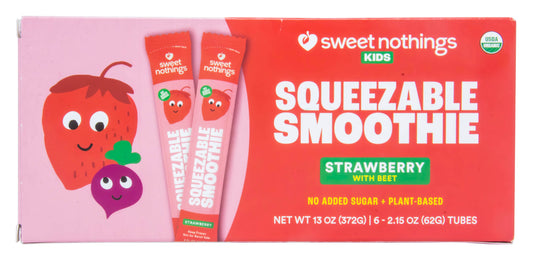 KIDS Squeezable Smoothie, Strawberry with Beet, Organic
