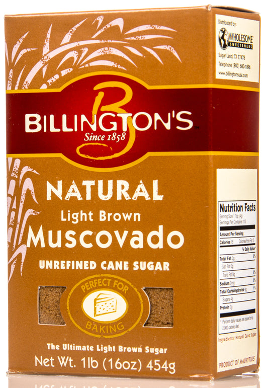 Muscovado Sugar, Light Brown, Natural, Unrefined