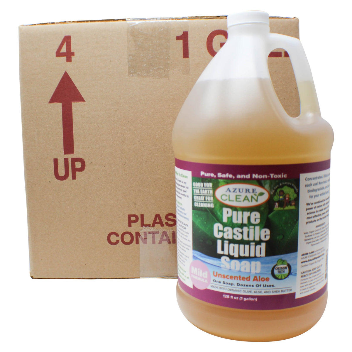 Castile Liquid Soap, Pure, Unscented Aloe Mild, Organic