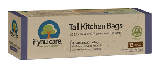 Trash Bags, 89% Recycled, Large, 13 gallon