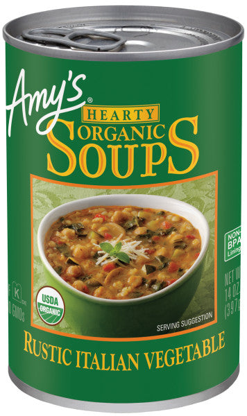 Hearty Rustic Italian Vegetable Soup, Organic