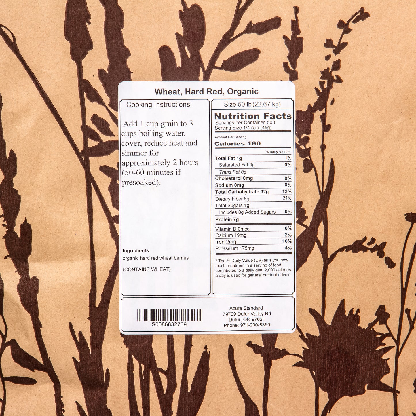 Hard Red Wheat, Organic