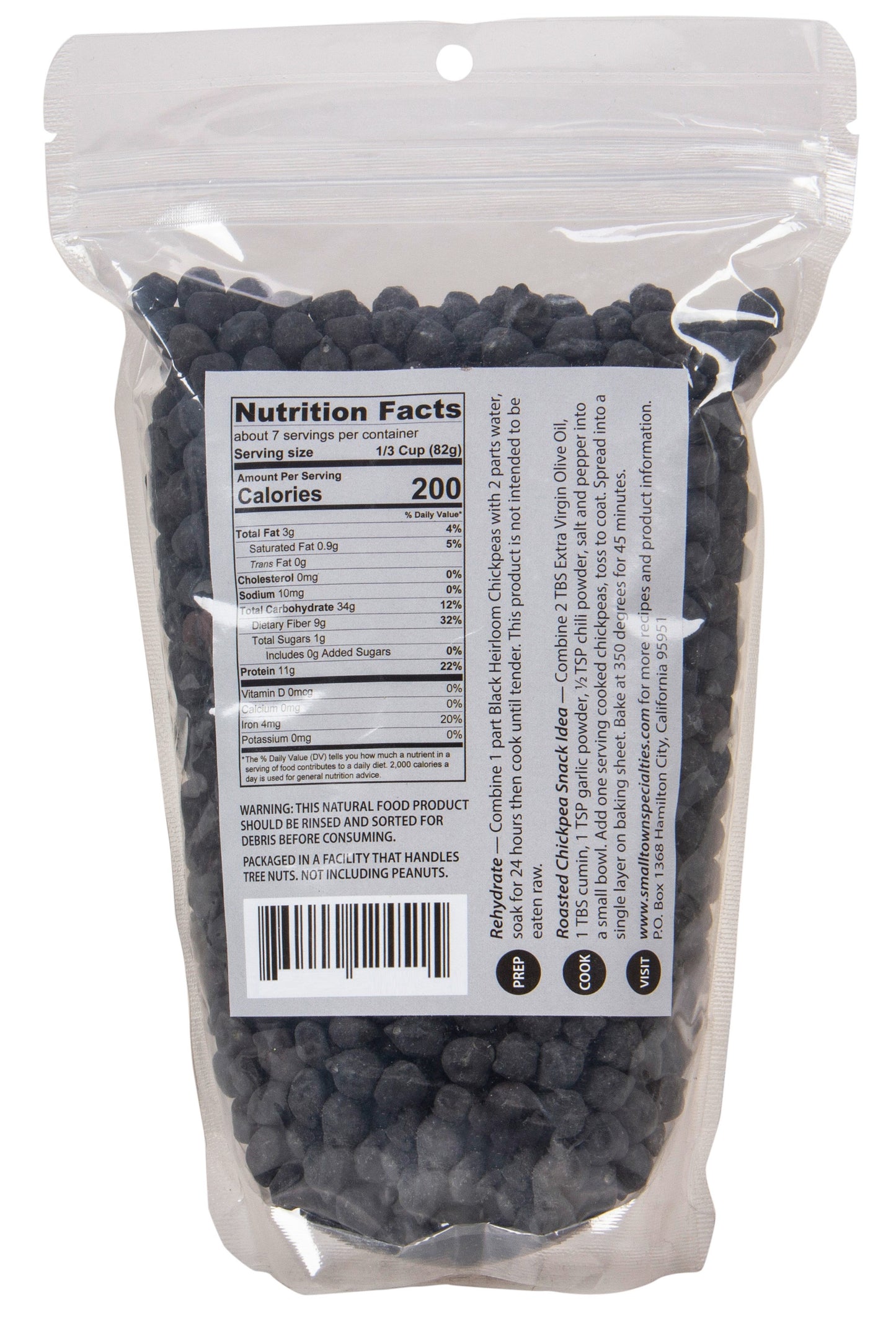 Chickpeas, Black, Heirloom, Organic
