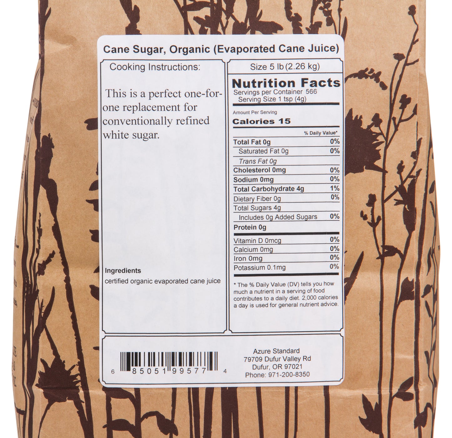 Cane Sugar, Organic