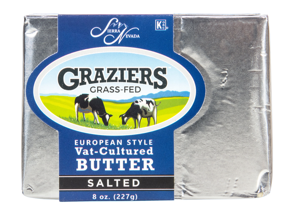 Graziers, Vat-Cultured European Style Butter, Salted, Grass-Fed