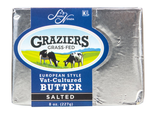Graziers, Vat-Cultured European Style Butter, Salted, Grass-Fed