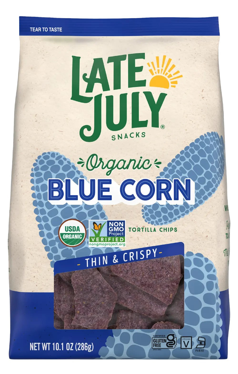 Tortilla Chips, Blue Corn, Restaurant Style, Sea Salt, Organic