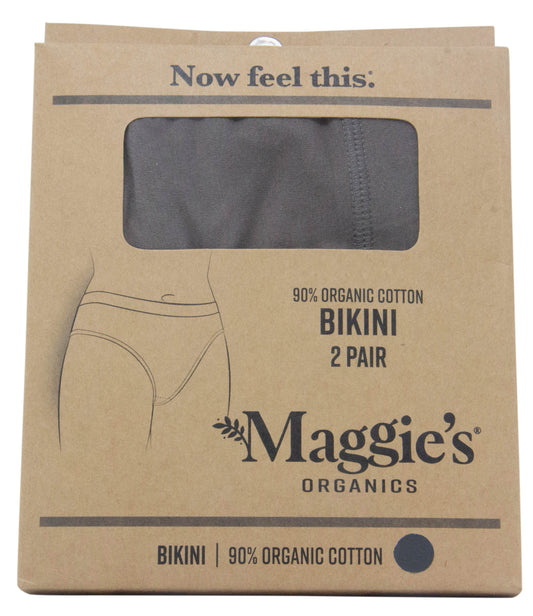 Women's Bikini Underwear 2-PAK, Sable, Large, Organic