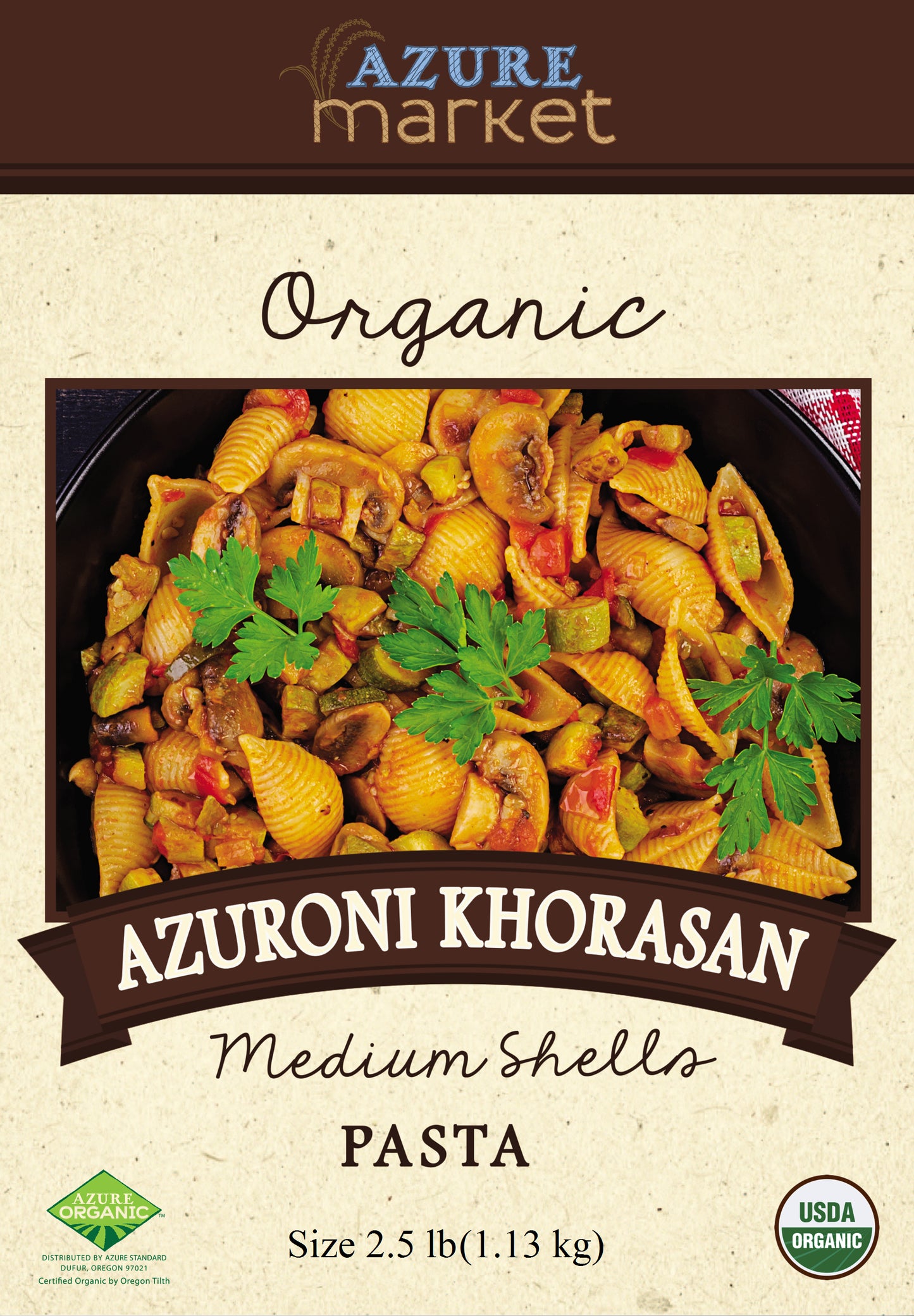 Medium Shells Azuroni Khorasan Pasta, Organic