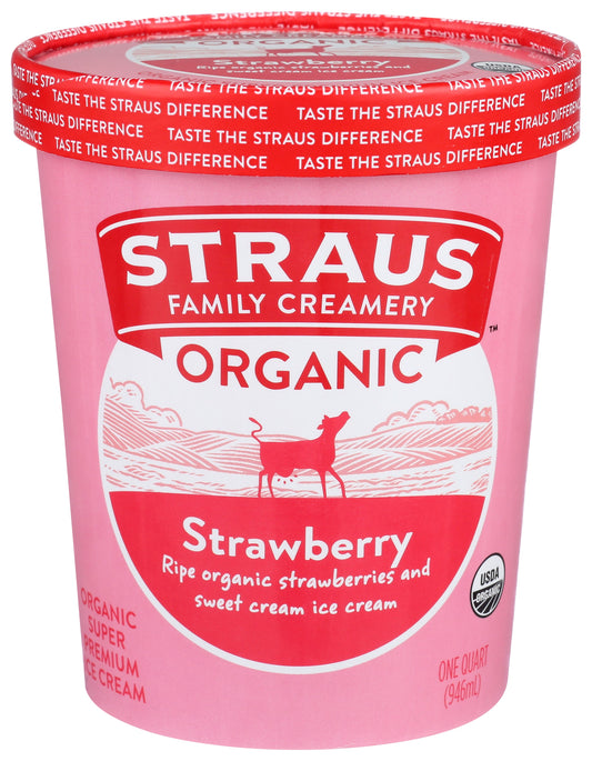 Ice Cream, Strawberry, Organic