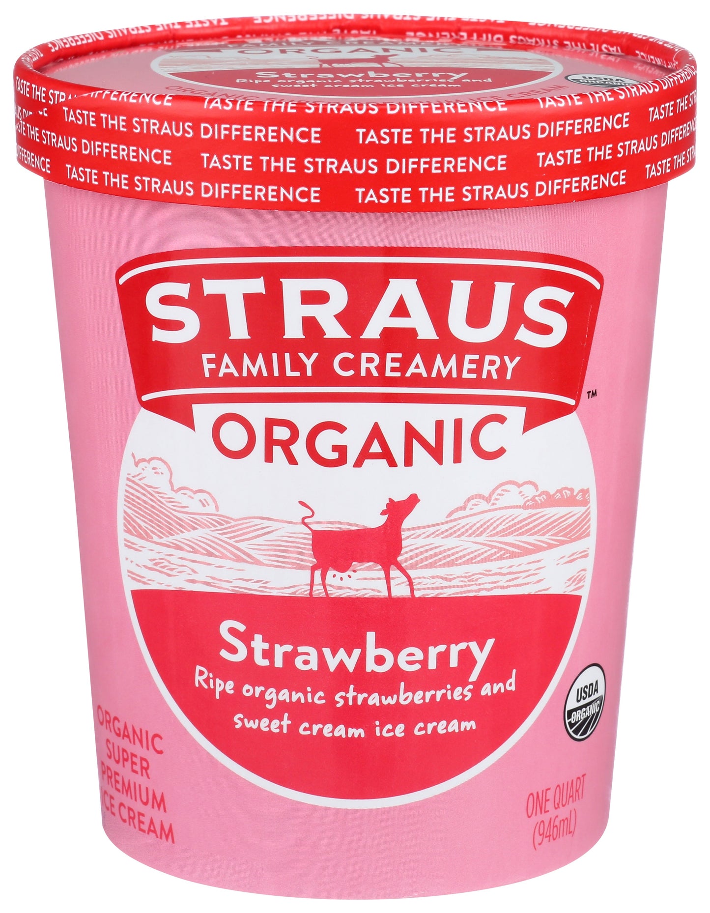 Ice Cream, Strawberry, Organic