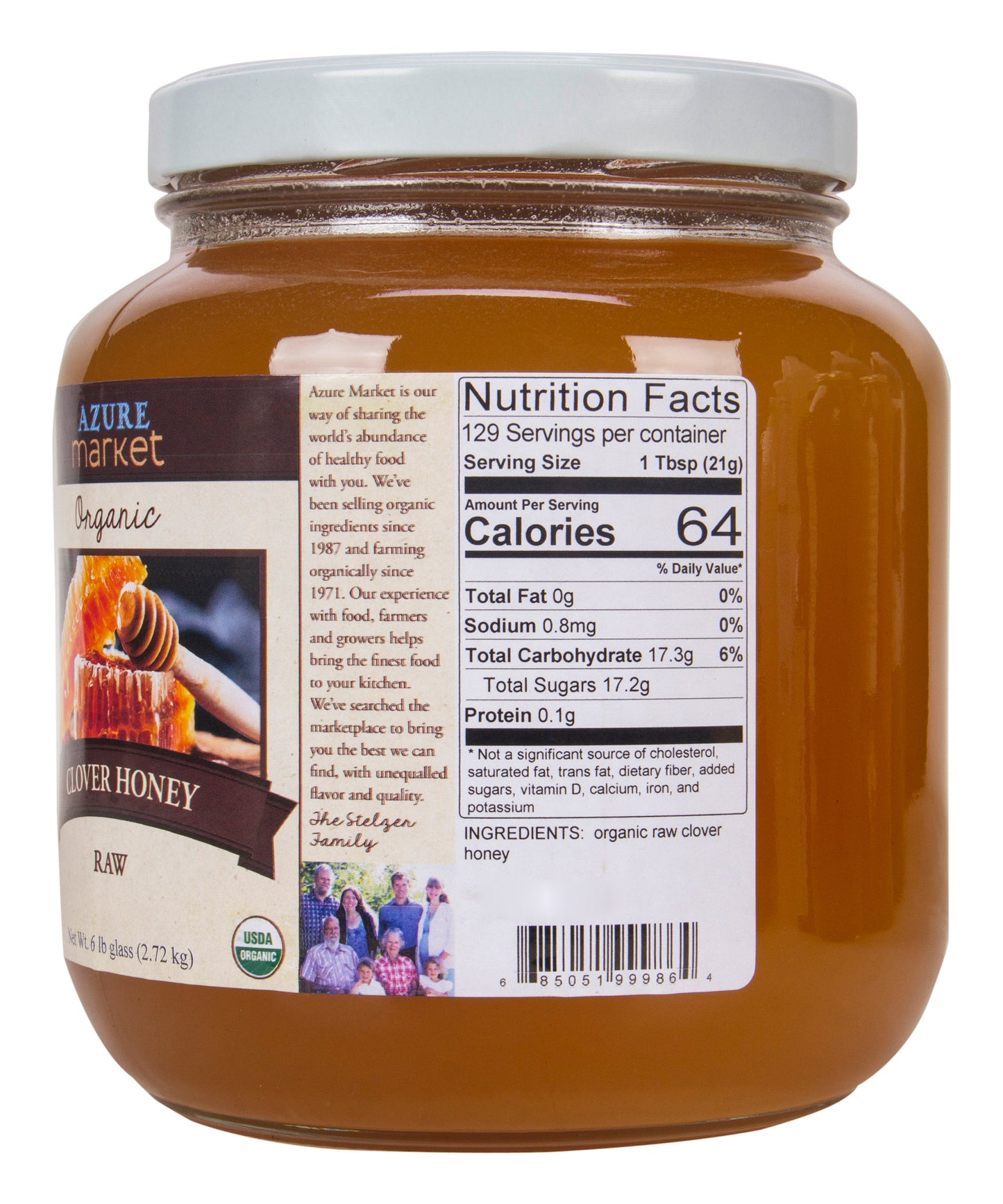 Clover Honey, Raw, Organic