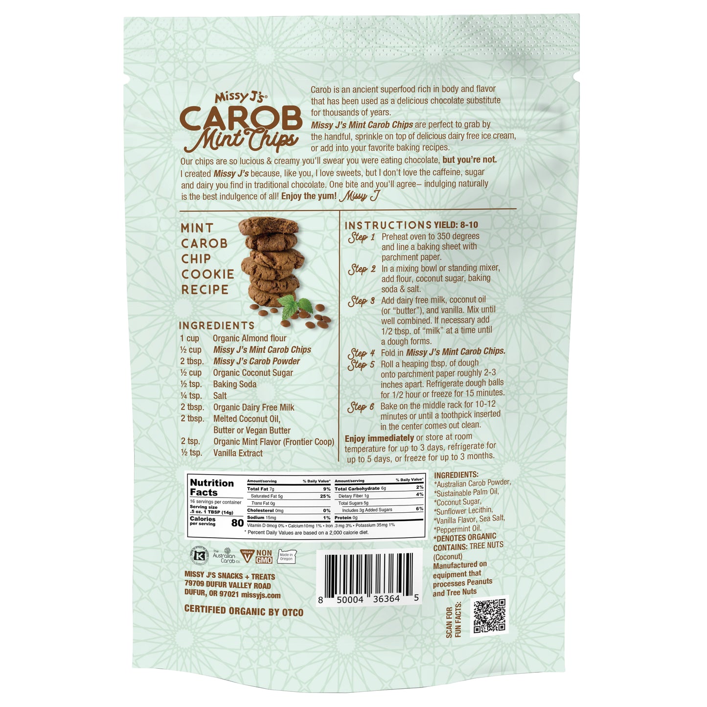 Carob Mint Chips, Organic