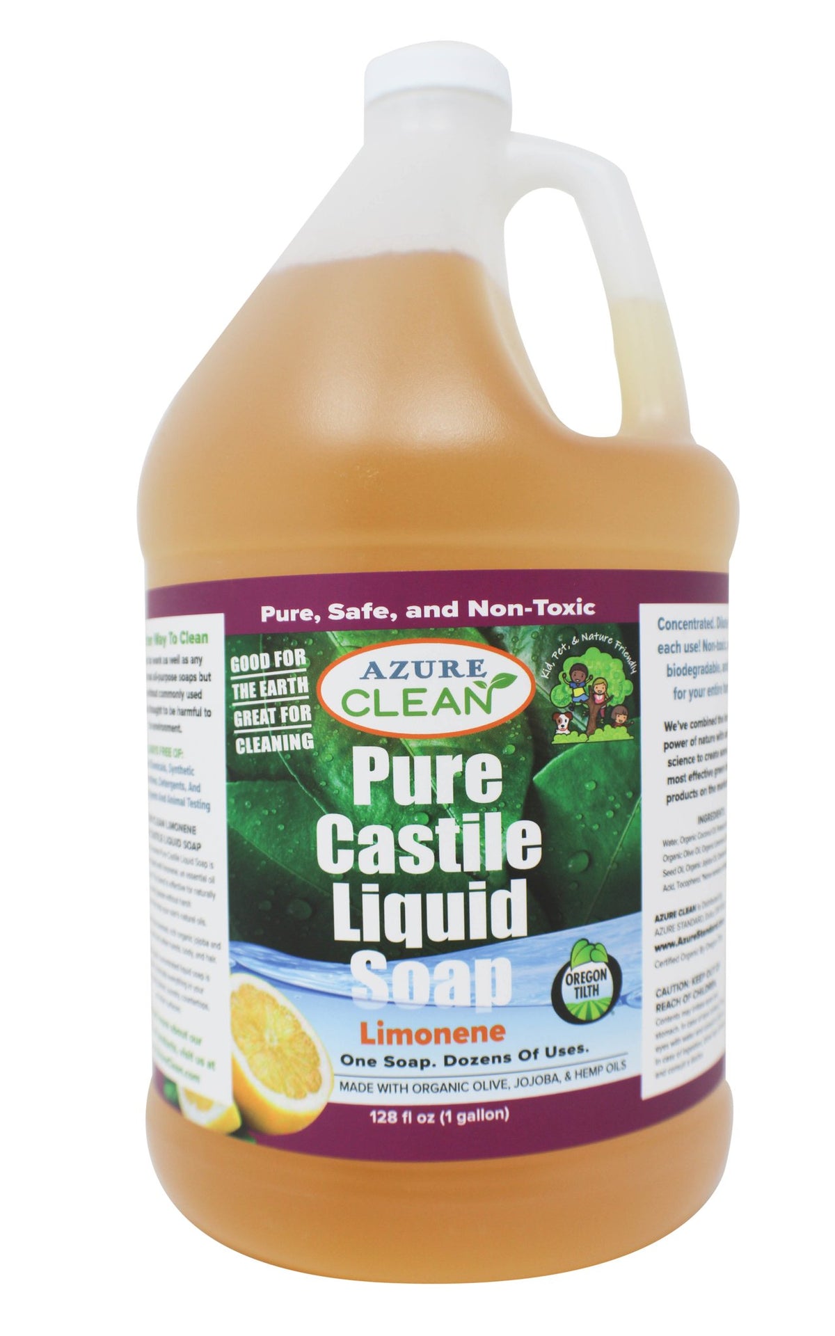 Castile Liquid Soap, Pure, Limonene, Organic