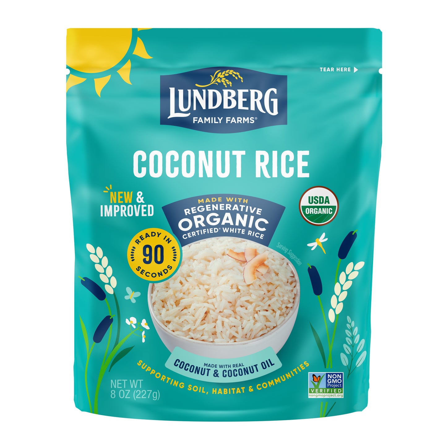 Coconut Rice, Brown, Ready to Heat, Organic