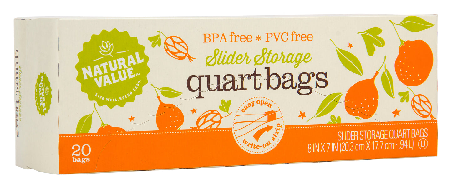 Slider Storage Bags, Quart size
