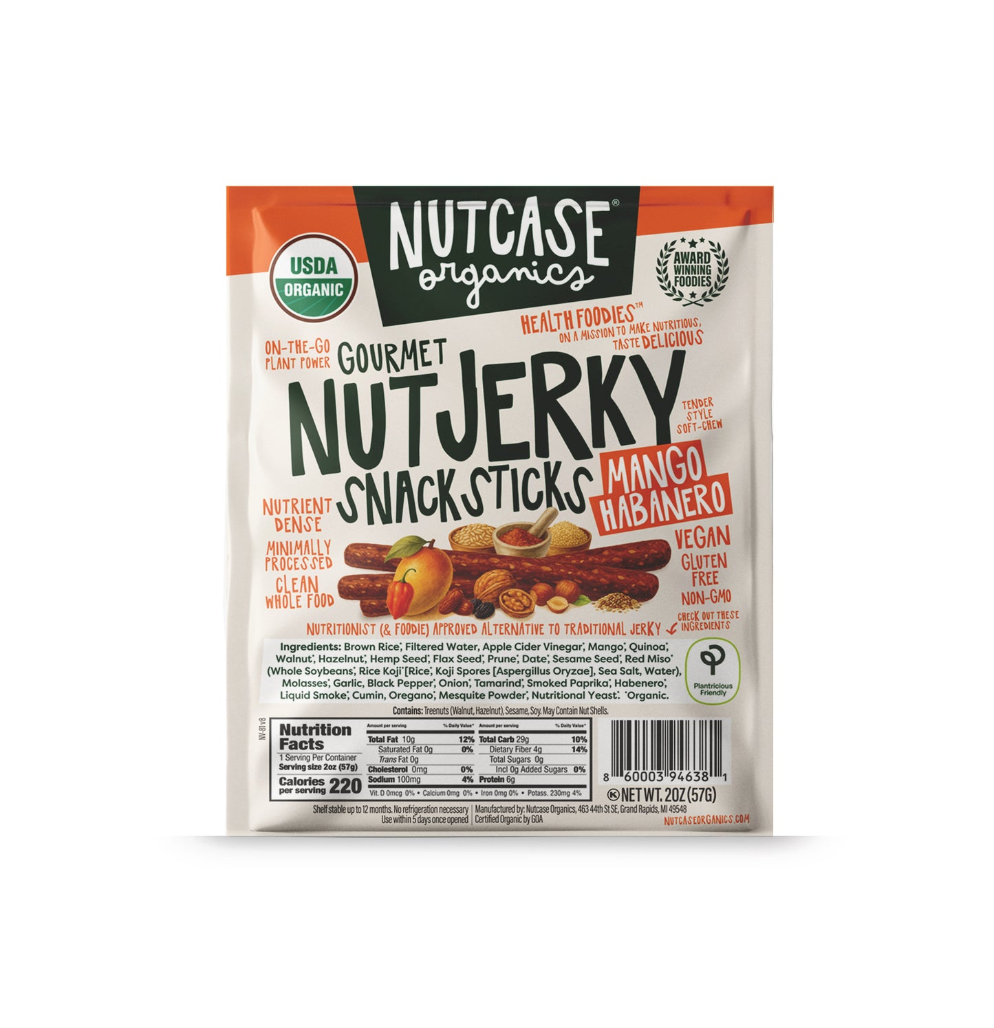 Nutty Jerky, Mango Habanero, Organic