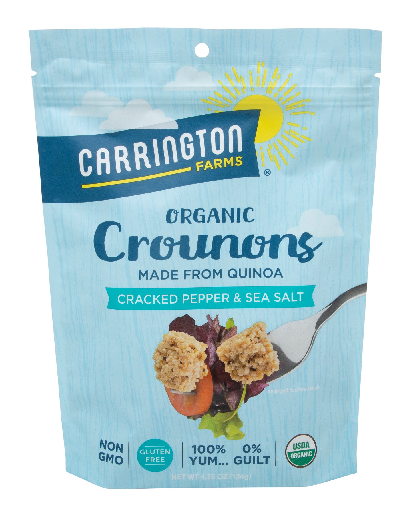 Crounons, Cracked Pepper & Sea Salt, Organic