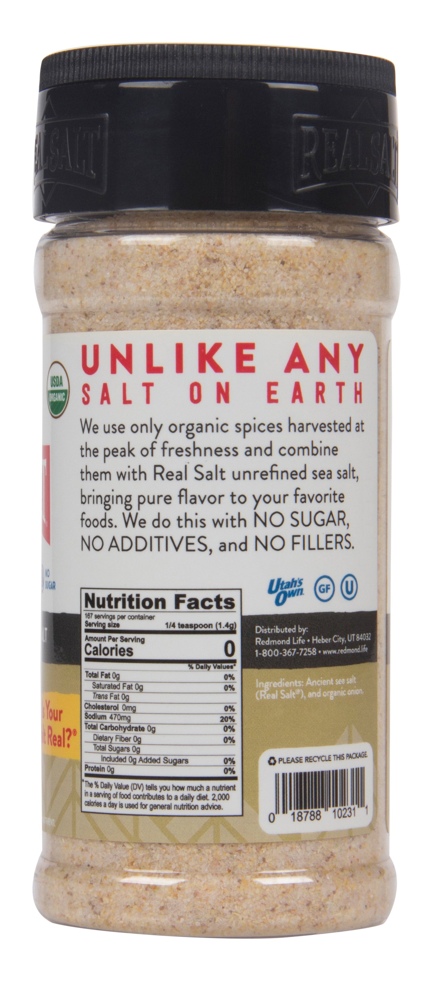 Onion Salt, Real Salt, Organic