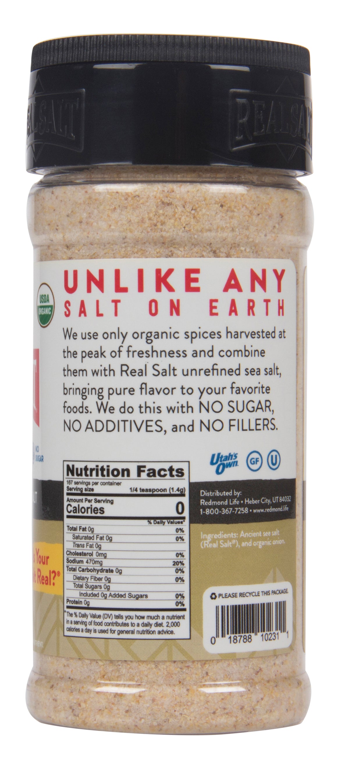 Onion Salt, Real Salt, Organic