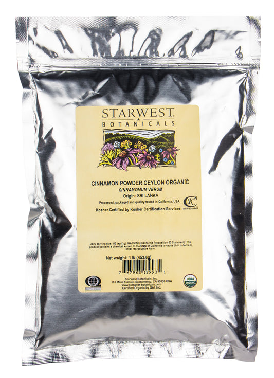 Cinnamon, Ceylon, Powder, Organic
