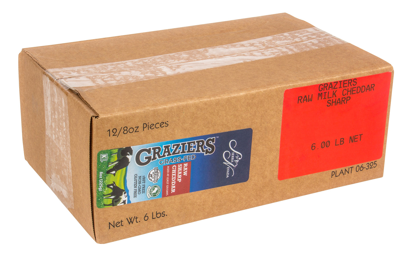 Graziers, Sharp Cheddar, Raw, Grass-Fed, Pastured, Random Weight