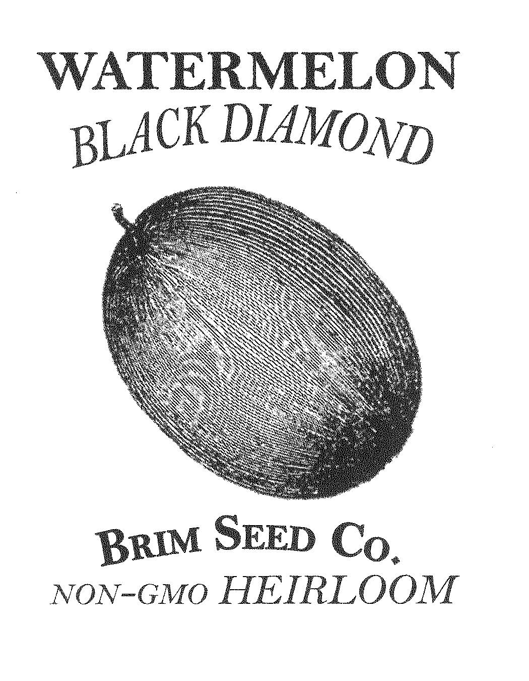 Watermelon, Black Diamond, Heirloom Seed