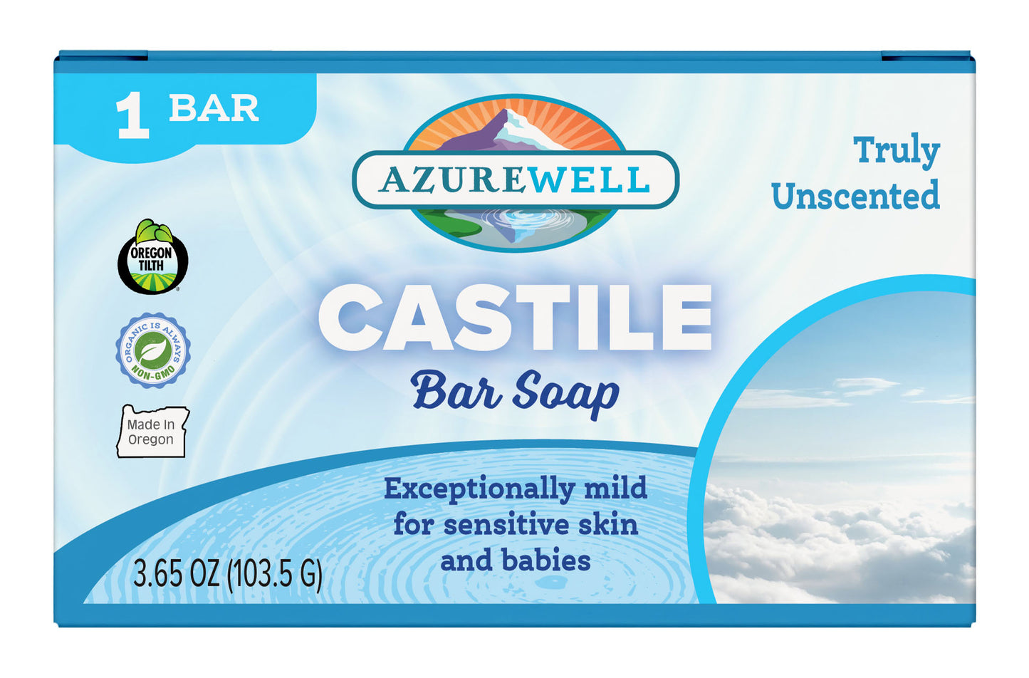 Castile Bar Soap, Unscented, Organic