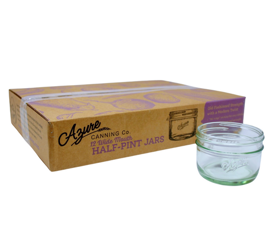 Canning Jars, Half Pint, Wide (JARS ONLY, no bands & lids)