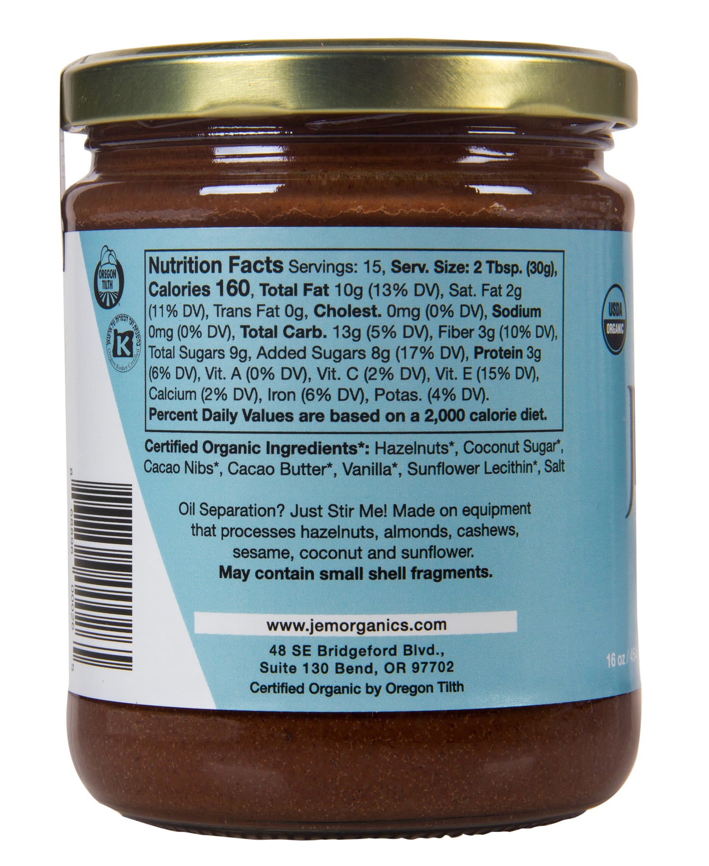 Chocolate Hazelnut Spread, Organic