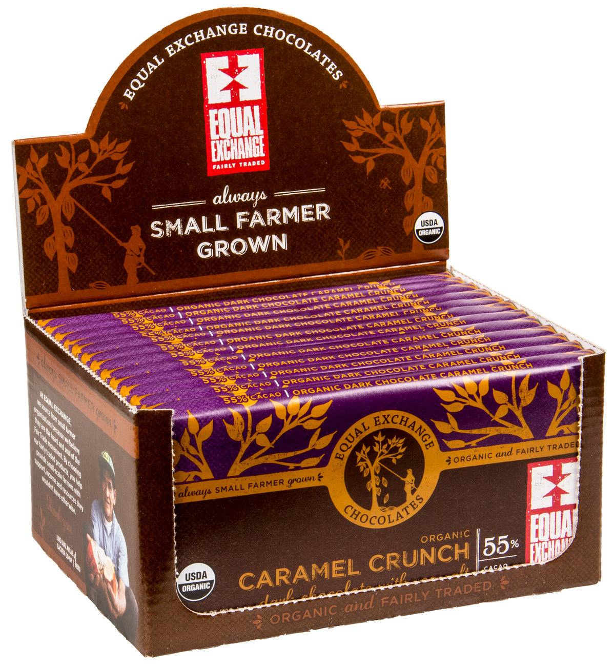 *Dark Chocolate Bar, Caramel Crunch with Sea Salt 55%, Organic