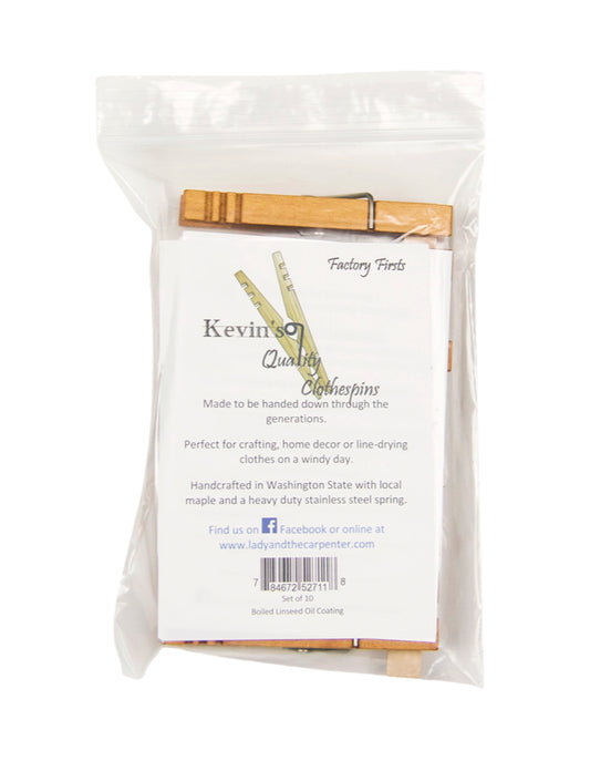 Clothespins, Lineseed Oil Finish