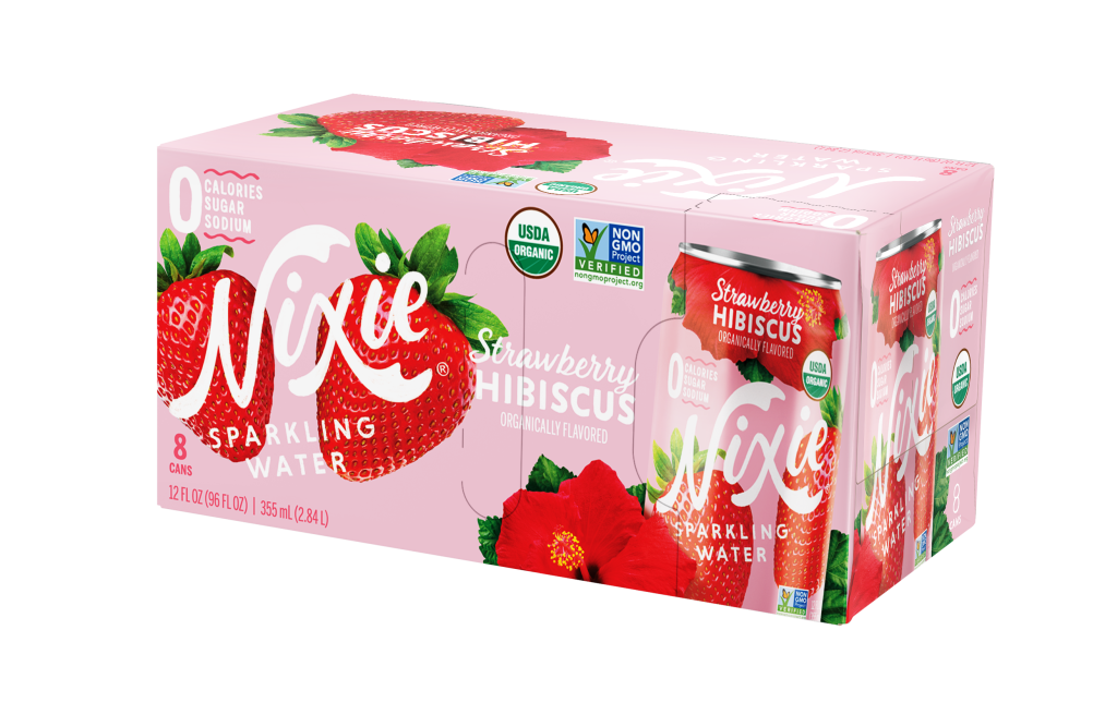 Sparkling Water, Strawberry Hibiscus, Organic