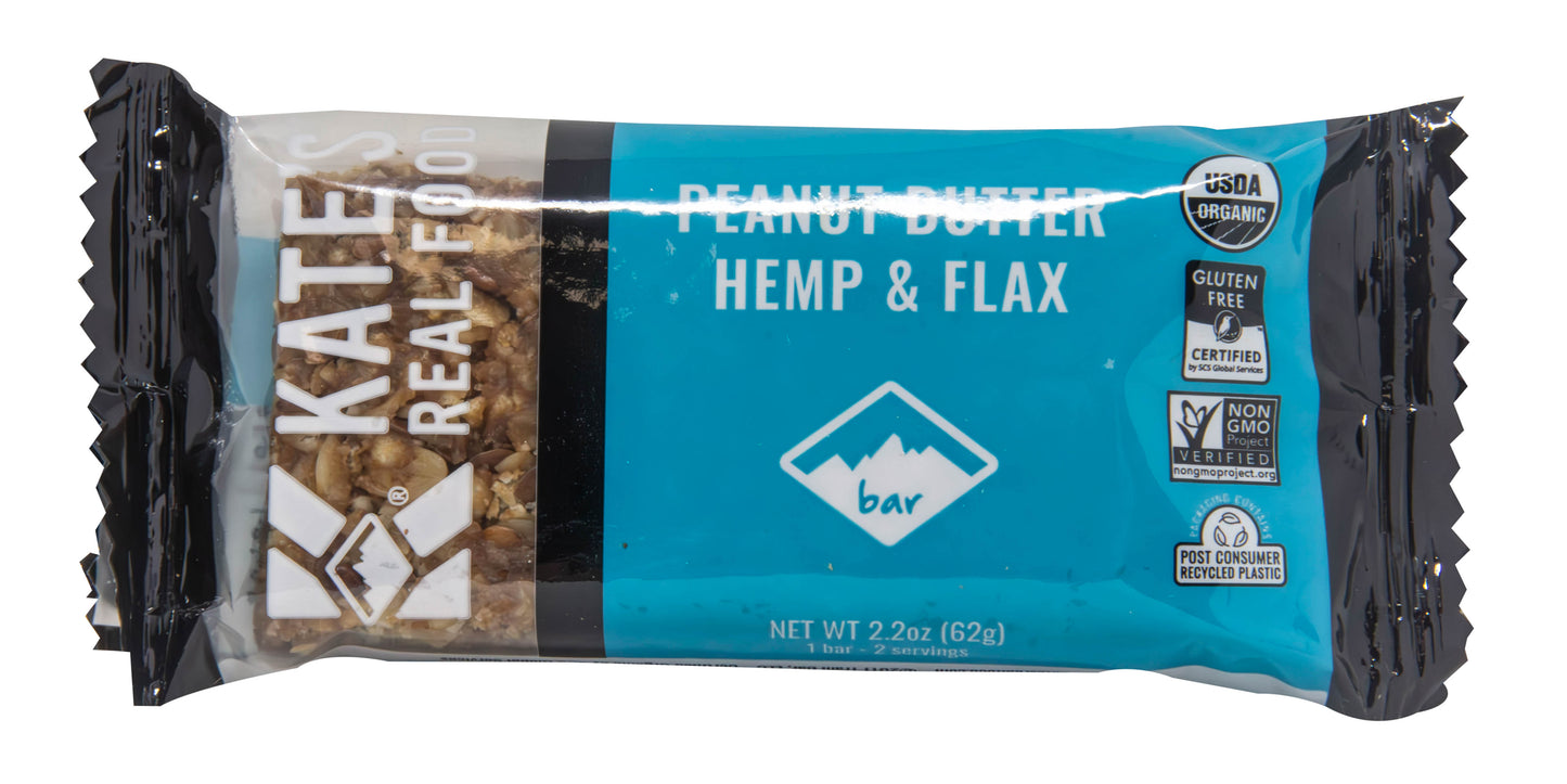 Energy Bar, Peanut Butter Hemp and Flax, Organic